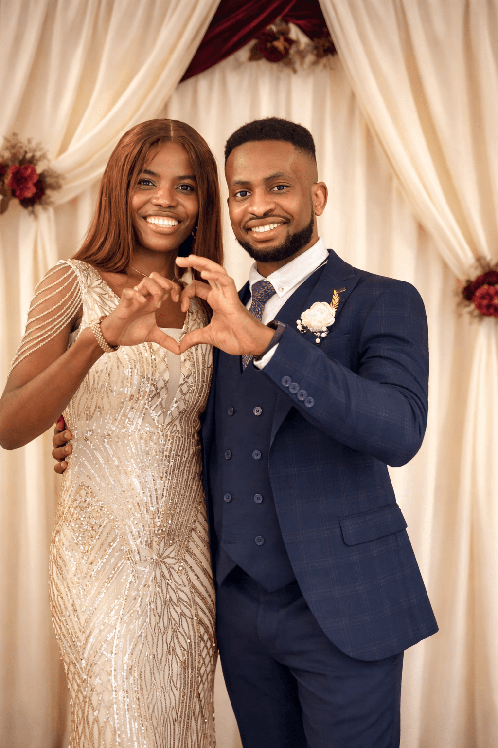 David and Esther wedding portrait